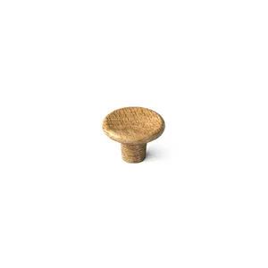 1" Round wood cabinet knobs for kitchen - 2